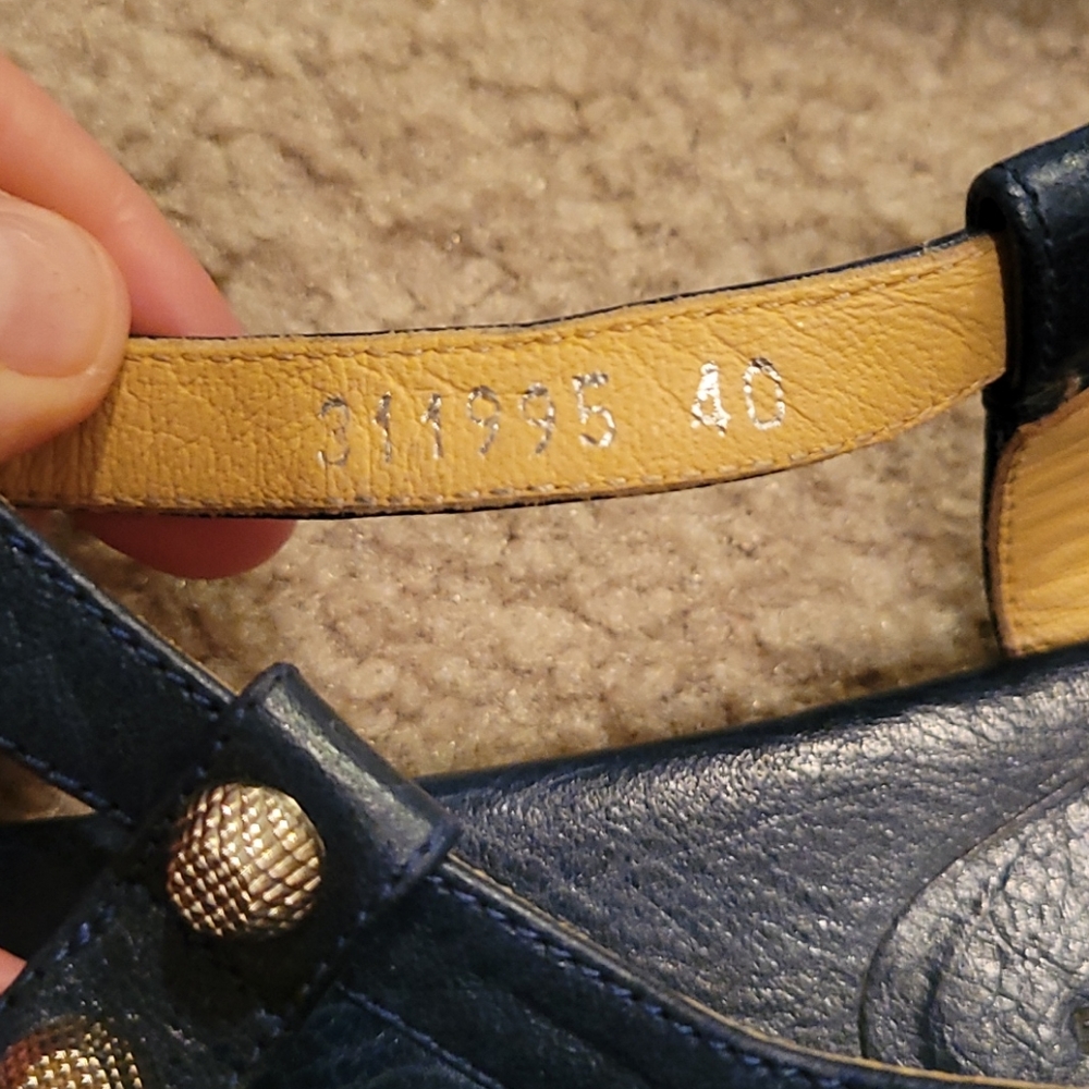 Balenciaga Navy silver stud sandal 40 - Picture 7 of 9